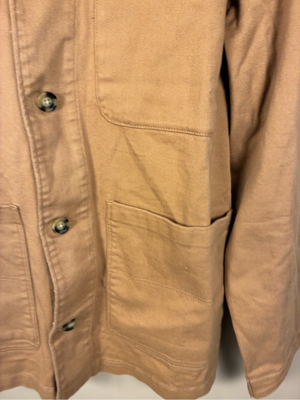 Quince Mens Organic Comfort Stretch Chore Jacket Tobacco - Picture 3 of 13
